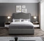 Felix Linen Textured Fabric Upholstered Bed - Image 4