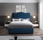 Felix Linen Textured Fabric Upholstered Bed - Image 4