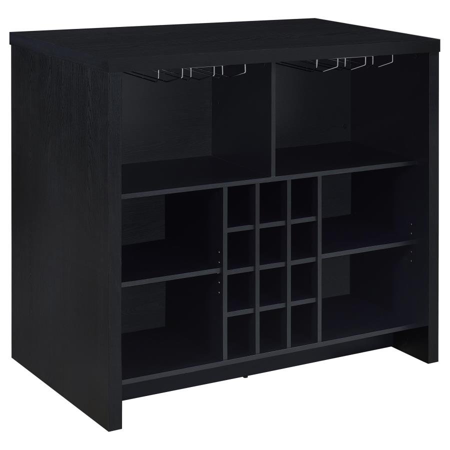182784_07x900.jpg TOPANGA ENGINEERED WOOD FREESTANDING HOME BAR BLACK - Image 1