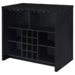 TOPANGA ENGINEERED WOOD FREESTANDING HOME BAR BLACK - Image 8