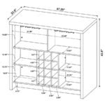 TOPANGA ENGINEERED WOOD FREESTANDING HOME BAR BLACK - Image 11