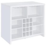 TOPANGA ENGINEERED WOOD FREESTANDING HOME BAR WHITE