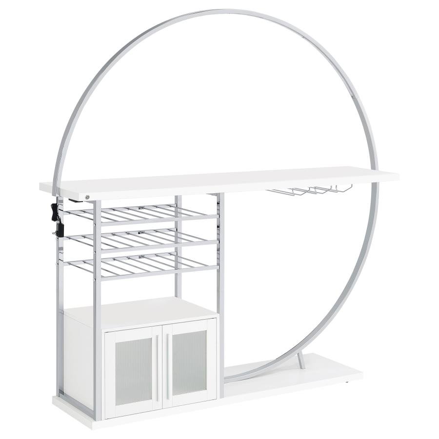 182798_03x900.jpg RISLEY 2-DOOR CIRCULAR LED WINE CABINET WHITE HIGH GLOSS - Image 1