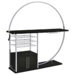 RISLEY 2-DOOR CIRCULAR LED WINE CABINET DARK CHARCOAL