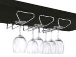 RISLEY 2-DOOR CIRCULAR LED WINE CABINET DARK CHARCOAL - Image 10