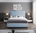 Felix Linen Textured Fabric Upholstered Bed - Image 4