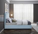 Felix Linen Textured Fabric Upholstered Bed - Image 5