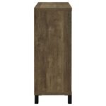ARLINGTON SLIDING DOOR HOME BAR WINE CABINET RUSTIC OAK - Image 6