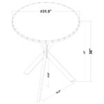 KENZO ROUND 32-INCH GALVANIZED STEEL BISTRO BAR TABLE SILVER - Image 7