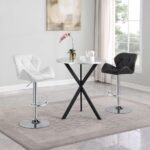 KENZO ROUND 32-INCH GALVANIZED STEEL BISTRO BAR TABLE SILVER - Image 8