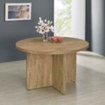 JAMESTOWN ROUND 47-INCH COMPOSITE WOOD DINING TABLE MANGO - Image 2