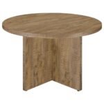 JAMESTOWN ROUND 47-INCH COMPOSITE WOOD DINING TABLE MANGO - Image 5