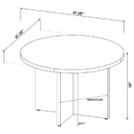 JAMESTOWN ROUND 47-INCH COMPOSITE WOOD DINING TABLE MANGO - Image 7