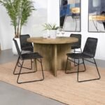 JAMESTOWN ROUND 47-INCH COMPOSITE WOOD DINING TABLE MANGO - Image 8
