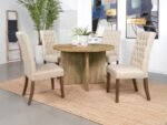 JAMESTOWN ROUND 47-INCH COMPOSITE WOOD DINING TABLE MANGO - Image 9