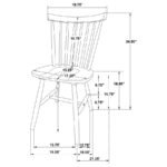 HOLLYOAK 5-PIECE RECTANGULAR DINING SET WALNUT AND BLACK - Image 13