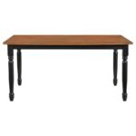 HOLLYOAK 7-PIECE RECTANGULAR DINING SET WALNUT AND BLACK - Image 4