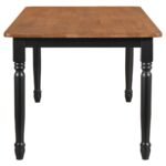 HOLLYOAK 7-PIECE RECTANGULAR DINING SET WALNUT AND BLACK - Image 5