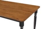HOLLYOAK 7-PIECE RECTANGULAR DINING SET WALNUT AND BLACK - Image 7