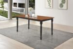 HOLLYOAK RECTANGULAR 63-INCH WOOD DINING TABLE WALNUT - Image 2