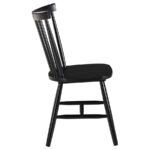 HOLLYOAK WINDSOR WOOD DINING SIDE CHAIR BLACK (SET OF 2) - Image 9
