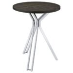 EDGERTON ROUND 35-INCH PUB HEIGHT BISTRO BAR TABLE DARK OAK