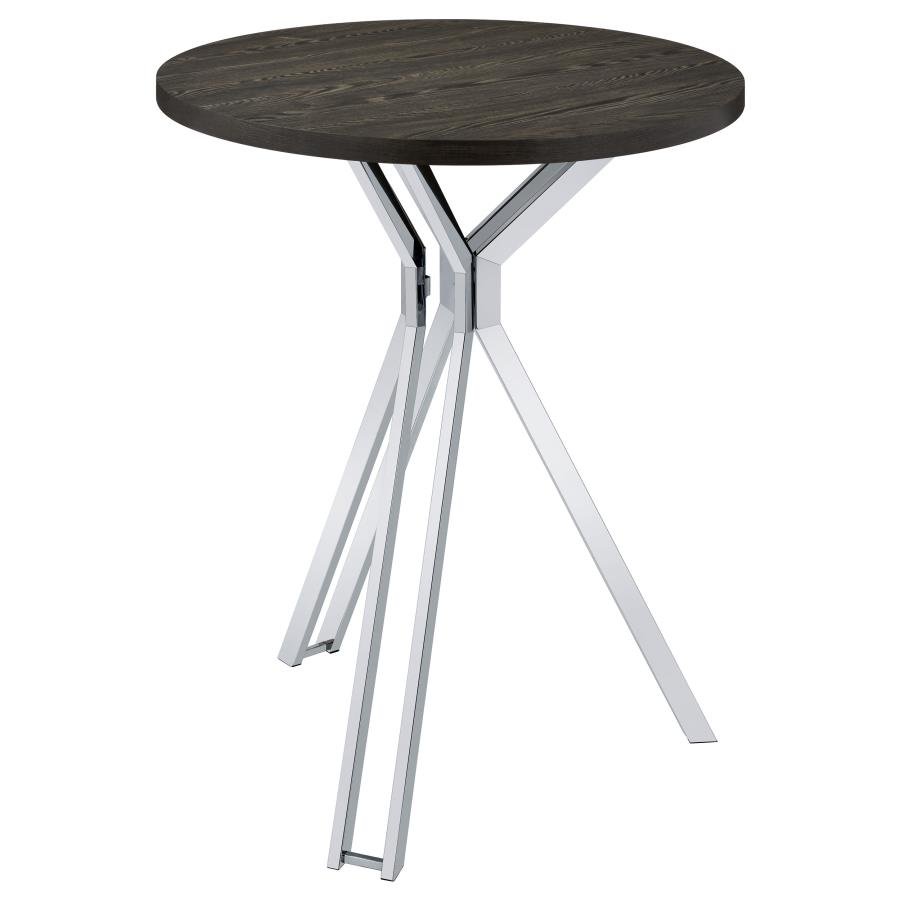 183131_02x900.jpg EDGERTON ROUND 35-INCH PUB HEIGHT BISTRO BAR TABLE DARK OAK - Image 1