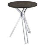 EDGERTON ROUND 35-INCH PUB HEIGHT BISTRO BAR TABLE DARK OAK - Image 4