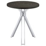 EDGERTON ROUND 35-INCH PUB HEIGHT BISTRO BAR TABLE DARK OAK - Image 5