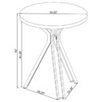 EDGERTON ROUND 35-INCH PUB HEIGHT BISTRO BAR TABLE DARK OAK - Image 7