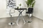 EDGERTON ROUND 35-INCH PUB HEIGHT BISTRO BAR TABLE DARK OAK - Image 8