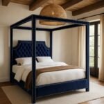 Rowan Velvet Upholstered Bed - Image 2