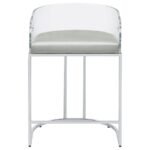 THERMOSOLIS CLEAR ACRYLIC COUNTER CHAIR CHROME (SET OF 2) - Image 4
