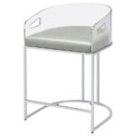 THERMOSOLIS CLEAR ACRYLIC COUNTER CHAIR CHROME (SET OF 2) - Image 5