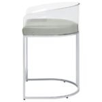 THERMOSOLIS CLEAR ACRYLIC COUNTER CHAIR CHROME (SET OF 2) - Image 6