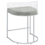 THERMOSOLIS CLEAR ACRYLIC COUNTER CHAIR CHROME (SET OF 2) - Image 7