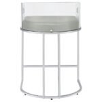 THERMOSOLIS CLEAR ACRYLIC COUNTER CHAIR CHROME (SET OF 2) - Image 8