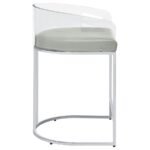 THERMOSOLIS CLEAR ACRYLIC COUNTER CHAIR CHROME (SET OF 2) - Image 10