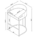 THERMOSOLIS CLEAR ACRYLIC COUNTER CHAIR CHROME (SET OF 2) - Image 12