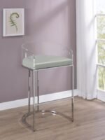 THERMOSOLIS CLEAR ACRYLIC BAR CHAIR CHROME (SET OF 2) - Image 2