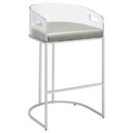 THERMOSOLIS CLEAR ACRYLIC BAR CHAIR CHROME (SET OF 2) - Image 3