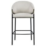 CHADWICK FABRIC UPHOLSTERED BAR CHAIR BEIGE (SET OF 2) - Image 4