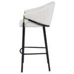 CHADWICK FABRIC UPHOLSTERED BAR CHAIR BEIGE (SET OF 2) - Image 6