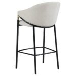 CHADWICK FABRIC UPHOLSTERED BAR CHAIR BEIGE (SET OF 2) - Image 7