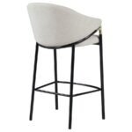 CHADWICK FABRIC UPHOLSTERED BAR CHAIR BEIGE (SET OF 2) - Image 9
