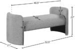Peyton Boucle Fabric Upholstered Bench - Image 6