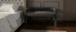Athena Boucle Fabric Upholstered Bench - Image 2