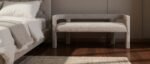 Athena Boucle Fabric Upholstered Bench - Image 2