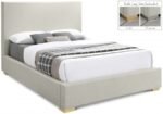 Crosby Linen Textured Fabric Upholstered Bed