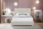 Crosby Linen Textured Fabric Upholstered Bed - Image 4
